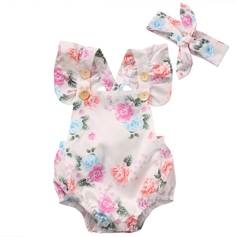 Floral Infant Baby Girls Summer Flower