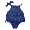 Baby Girls Lace Sleeveless Romper Cotton Jumpsuit