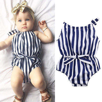 Cute Kids Baby Girl Clothes Striped