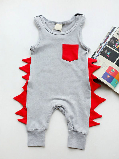Newborn Baby Boy Sleeveless Dinosaurs