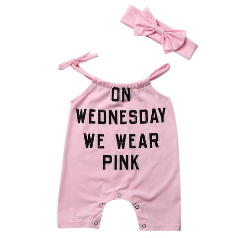 Newborn Kids Baby Girl Jumpsuit Outfit Set Clothes+ Headband