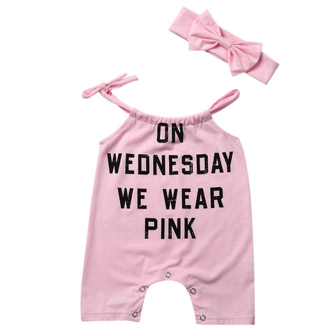 Newborn Kids Baby Girl Jumpsuit Outfit Set Clothes+ Headband