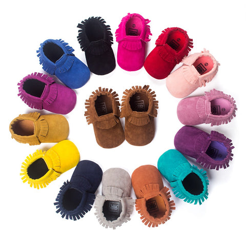 PU Suede Leather Newborn Baby Boy Girl Baby